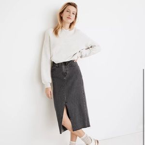 NWT - Rigid Denim A-Line Midi in Castlerock Wash